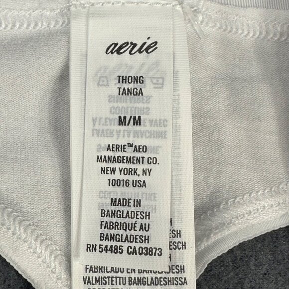 Aerie Women's Size Medium  Panty Thong Tanga White New With Tags - Picture 4 of 10